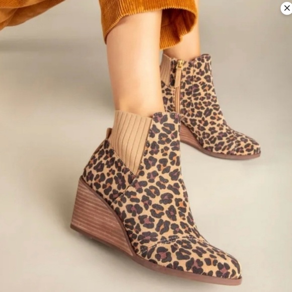 TOMS Sadie Boot in Leopard Print, Sz 8.5 - Picture 1 of 15
